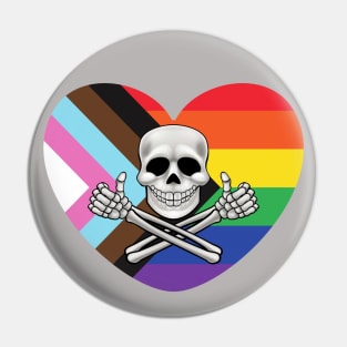 Diversity Love Skeleton Heart Pin