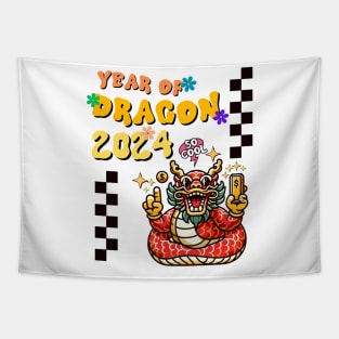 Prosperous 2024 - Year of the Dragon Celebration Tee Tapestry