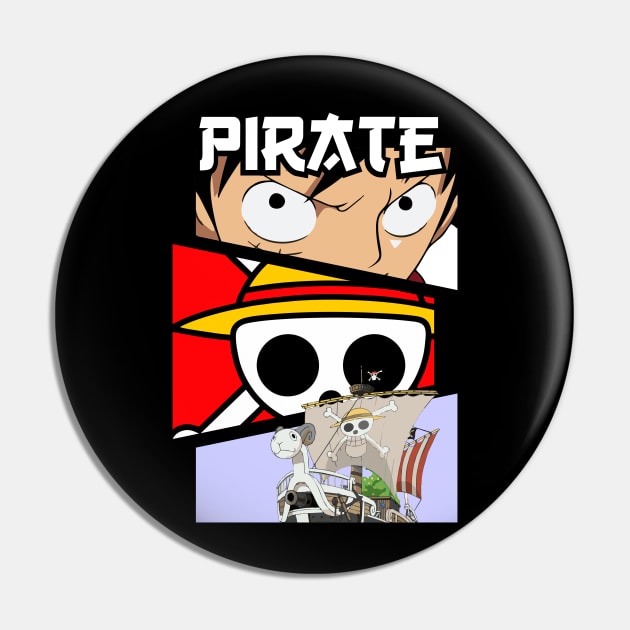 One Piece | Luffy Pirate Pin by Qalbi studio