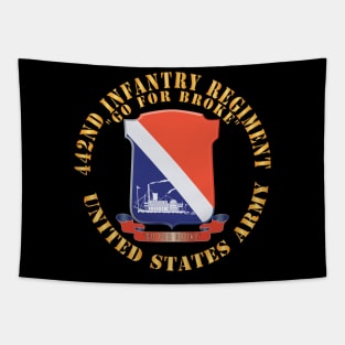 442nd Infantry Regiment - DUI - Go for Broke X 300 Tapestry