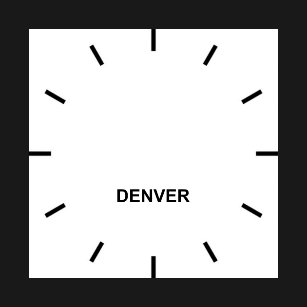 DENVER Time Zone Wall clock by ghjura