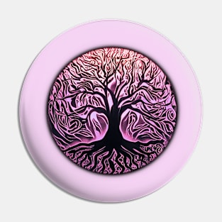 Tree of Life Circle 2 Pink Pin