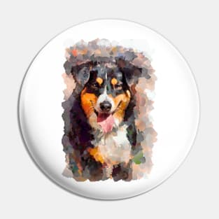 Elegant and fine portrait of a Bernese Mountain Dog Elegant gift for dog lovers Pin