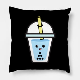 Blue Bubble Tea Boba Pillow