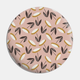 Echinacea pattern - dusty pink and white palette Pin