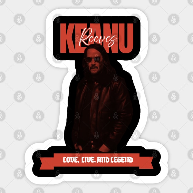 Keanu Reeves / Retro Style - Keanu Reeves - Sticker | TeePublic