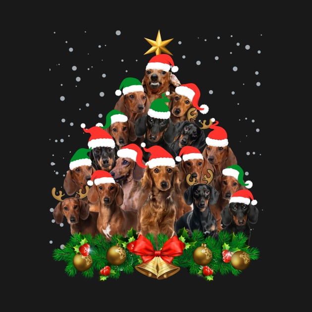 Funny Dachshund Christmas Tree by PaulAksenov