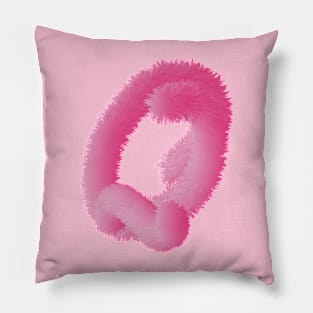 Q Pink Animal Initials Pillow