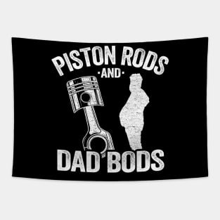 Piston Rods And Dad Bods Funny Mechanic Tapestry