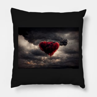 Broken Heart in the Clouds /  Broken Hearts Unwind Designs Pillow