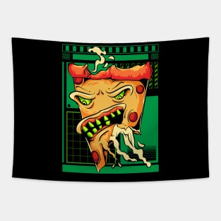 Bitten Pizza Monster Tapestry