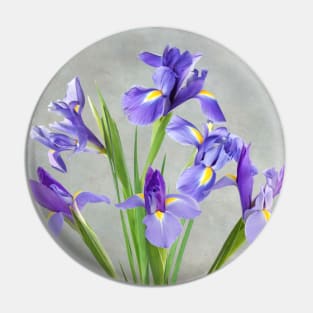 A Bunch of Purple Iris Pin