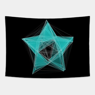 Star Digital Wireframe Tapestry