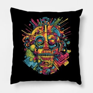 Abstract Sci Fi Robot Pillow