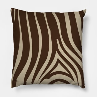 Zebra Stripes | Zebra Print | Animal Print | Chocolate Brown and Beige | Stripe Patterns | Striped Patterns | Pillow