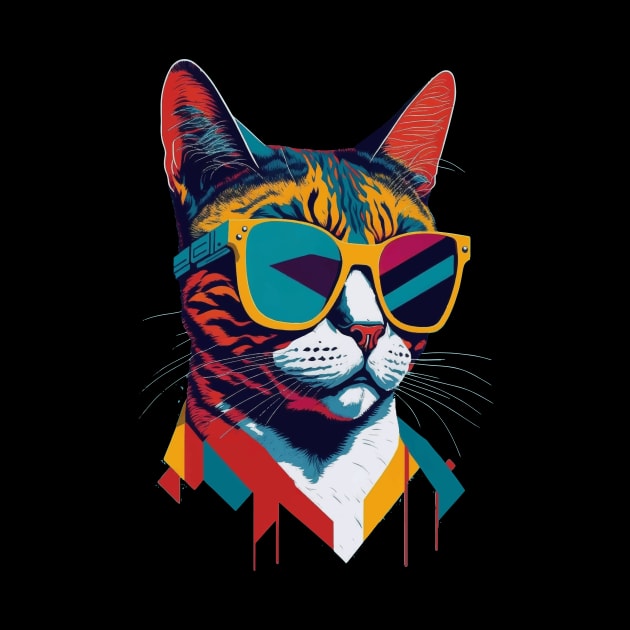 Retro Cool Cat: Vintage Vibes and Feline Flair by star trek fanart and more