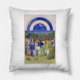 Les Très Riches Heures du duc de Berry 15th Century by Frères de Limbourg Pillow