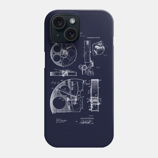 Motion Picture Film Reel Canister Patent 1915 Phone Case by MadebyDesign