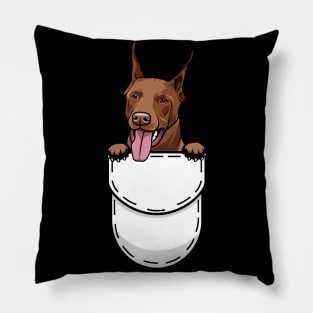 Funny Doberman Pocket Dog Pillow