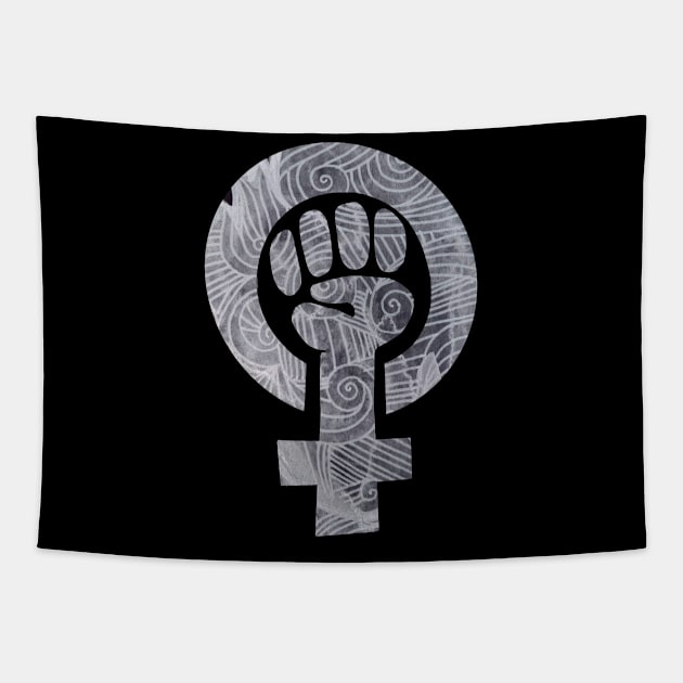 Feminist Symbol Tapestry by bubbsnugg