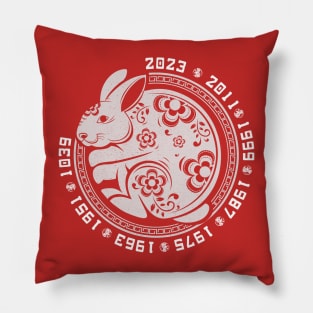 Happy Chinese New Year 2023 Year Of The Rabbit Women Men Kid Pillow