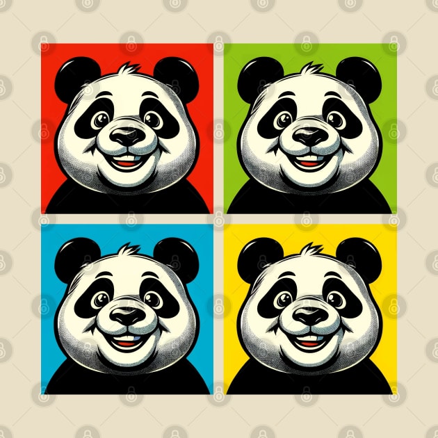 Pop Cheerful Panda - Funny Panda Art by PawPopArt
