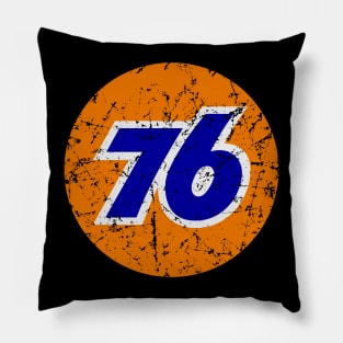 Vintage Distressed 76 Gasoline Pillow