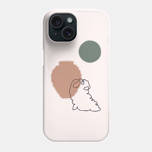 Terracotta pot and English Bulldog Yoga Phone Case