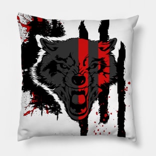 Crazy wolfy Pillow