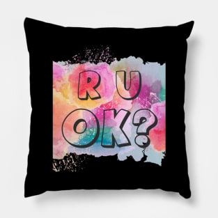 r u ok | are you ok | ru ok Pillow