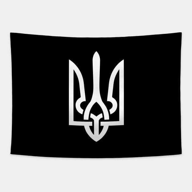 Ukraine Tryzub Symbol Tapestry by Yasna