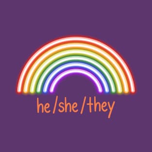 He, She, They - black T-Shirt