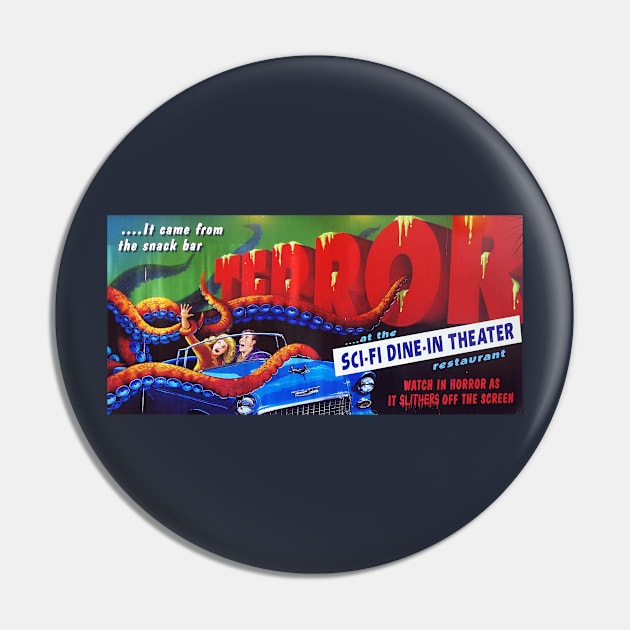 Sci-Fi Dine In Theater Poster Pin by JMADISON