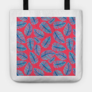 Monstera leaves, tropical watercolor pattern Tote