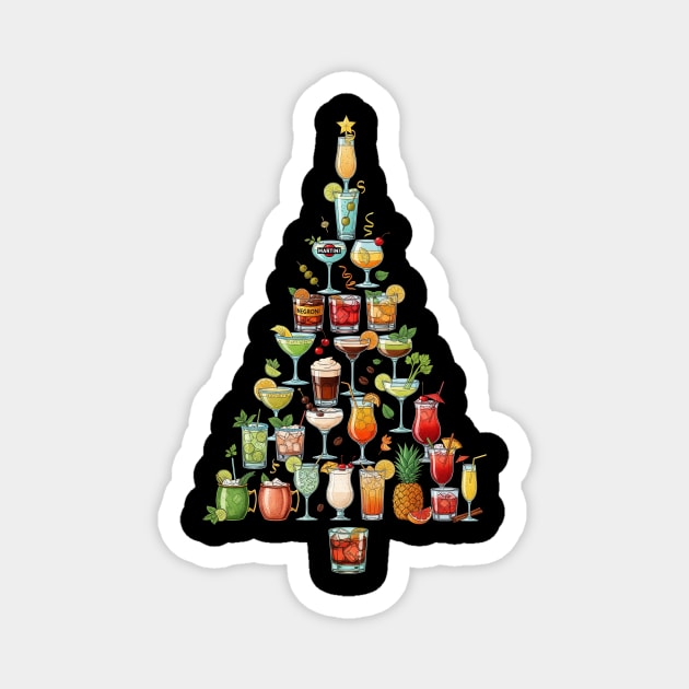Christmas Tree Cocktails Magnet by Dr. Cork