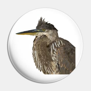 Blue heron Pin