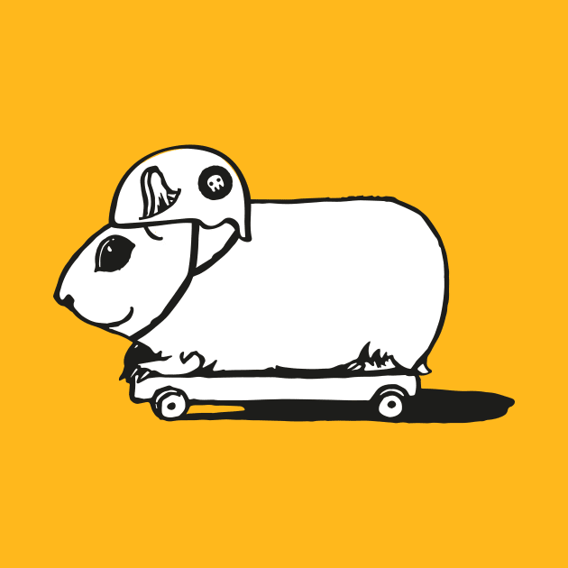 Guinea Pig on Skateboard by matts.graphics