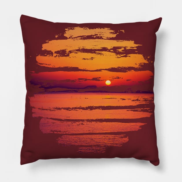 Epic Sunset Pillow by PallKris