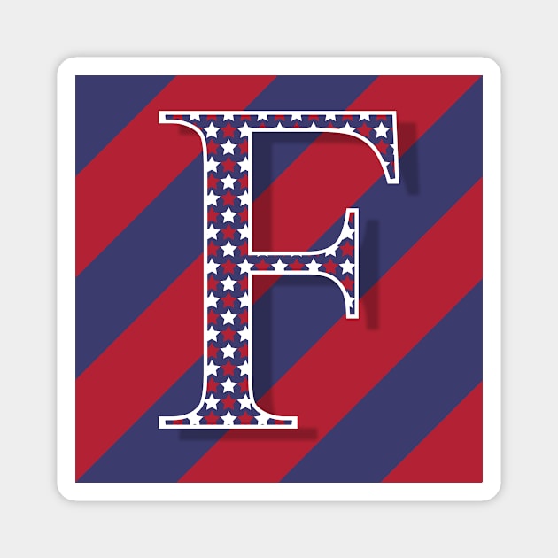 Old Glory Letter F Magnet by ArtticArlo