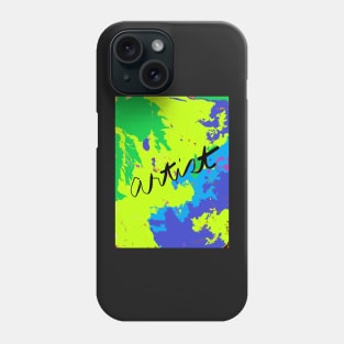 ARTIST: painted in blues and greens Phone Case