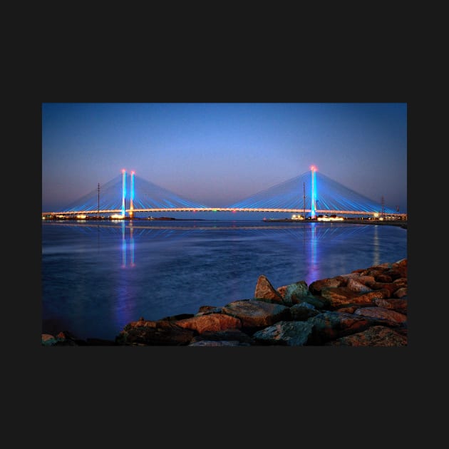 Twilight Reflection of the Indian River Bridge by Swartwout