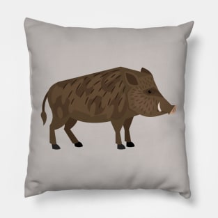 Brown Boar Pillow