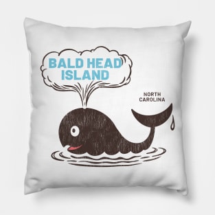 Bald Head Island, NC Summertime Vacationing Whale Spout Pillow