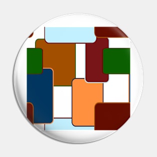 Retro Squares on white Pin