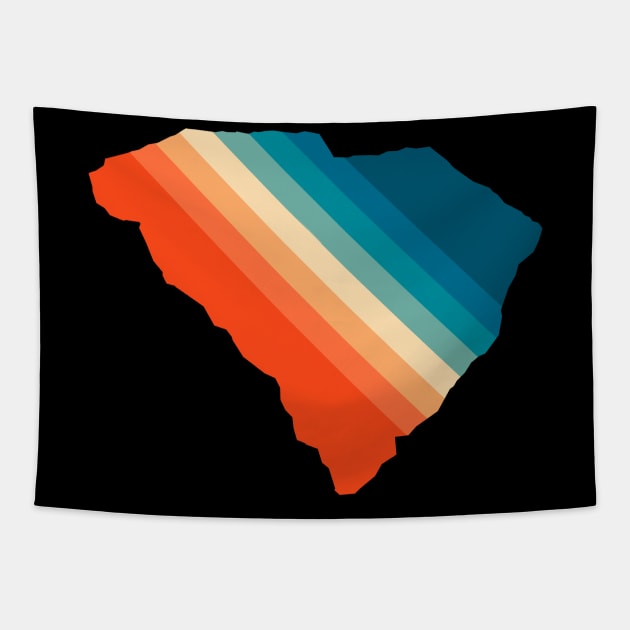 South Carolina State Retro Map Tapestry by n23tees