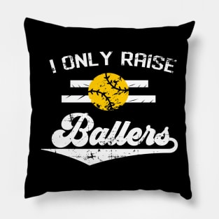 Raise Ballers Softball Baseball Player Pillow