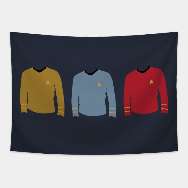 Star Trek Shirt Colours Tapestry by AquaMockingbird