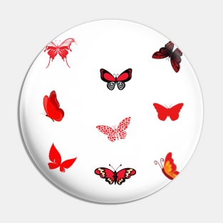 Red butterfly Pin