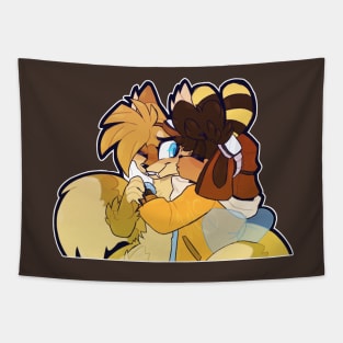 Gay Fox and Honey Bee Furries Tapestry