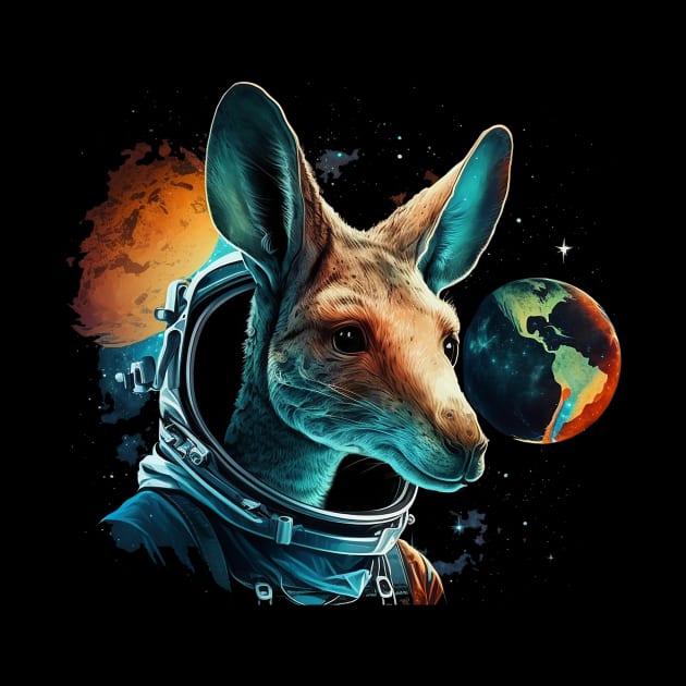 space kangaroo by a cat cooking